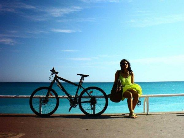 beach with woman