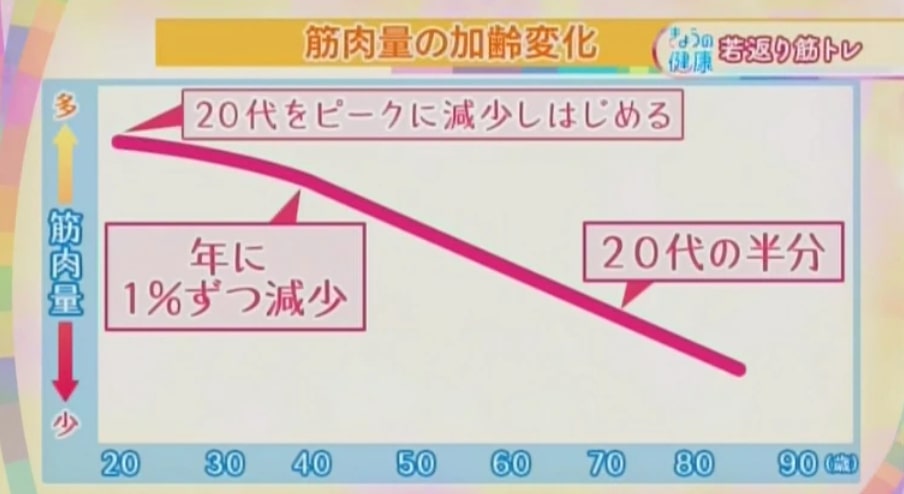 筋肉量が減るシニアの体