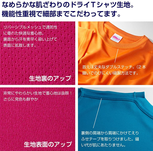 プロテッジのスポーツシャツの素材
