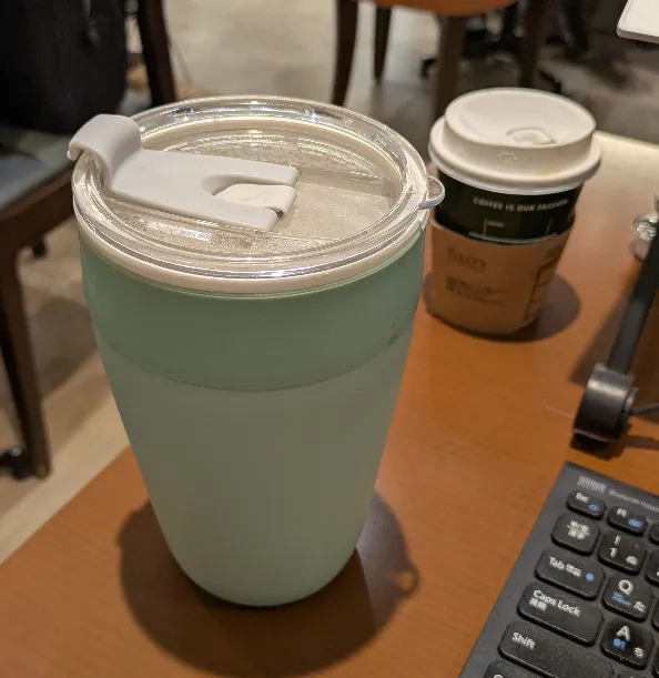 マイボトルで同じコーヒーを注文する